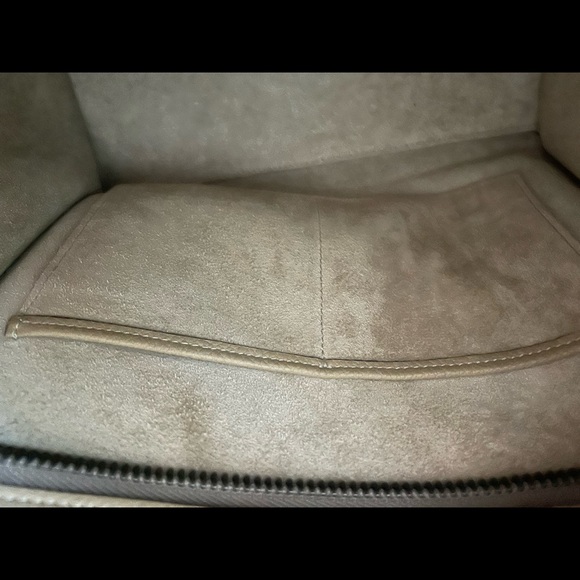 Authenticated Celine tote micro luggage drummed calfskin in Dune - Picture 8 of 12